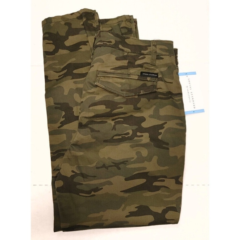 NWT Women's SOCIAL STANDARD Logan‎ Utility Skinny Pants Mother Nature Camo 10